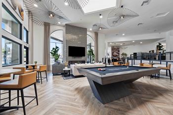 Resident clubhouse with billiards and games